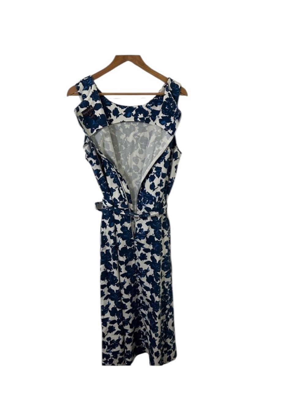 Long Tall Sally Blue and White Floral Midi Dress - Picture 5 of 5